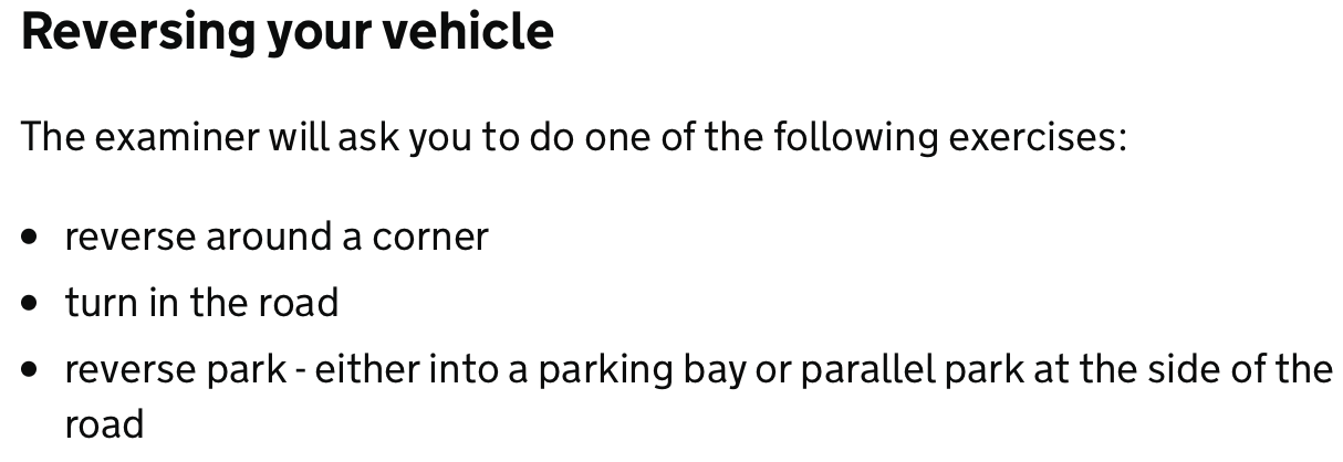 Reversing Your Vehicle