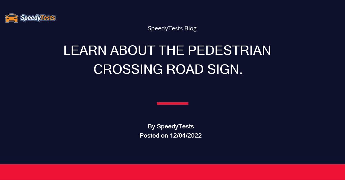 Zebra crossing sign - Theory Test